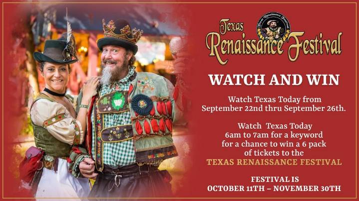 How you can win a 6-pack of tickets to the Texas Renaissance Festival!