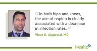 Aspirin decreases infection rate after TJA