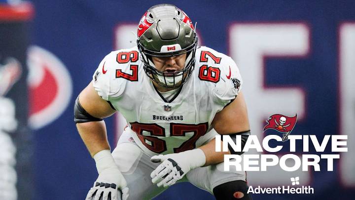 Texans-Bucs Inactives | Luke Goedeke Active for Prime-Time Contest