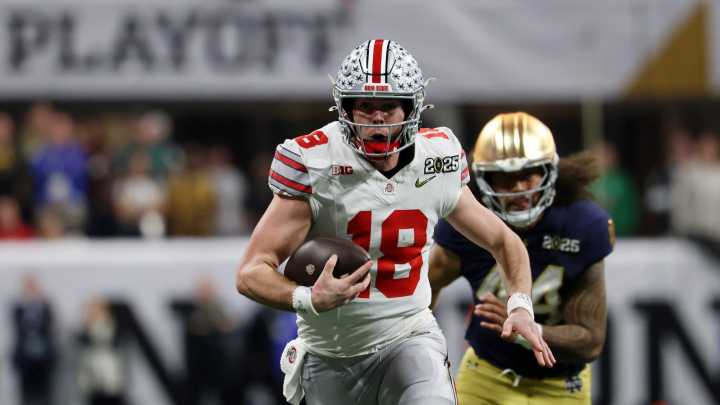 Will Howard edged by Riley Leonard as Notre Dame QB, won title for Ohio State