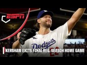 Clayton Kershaw receives standing ovation exiting final regular
