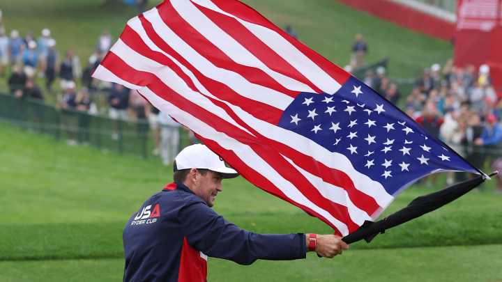 USA ... USA ... Stars and stripes out at Ryder Cup 2025 on eve of battle