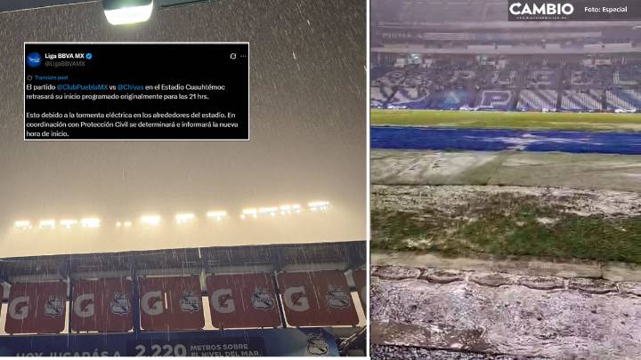 Thor le hace paro al Club Puebla: retrasan el partido vs Chivas por tormenta eléctrica