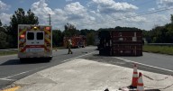 UPDATE: I-75 SB entrance ramp reopens after truck overturns near Connector 3