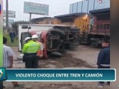 Santa Clara: Violento choque entre tren y camión