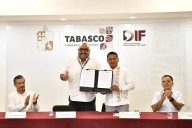 DIF y FGE firman convenio para proteger a menores en Tabasco.