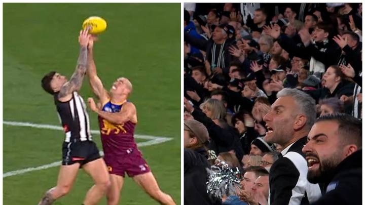 AFL 2025: Collingwood v Brisbane Lions preliminary final, Jamie Elliott non-free kick, umpiring decisions, video, highlights