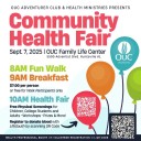 OUC Adventurer Club & Health Ministries hosting community health fair