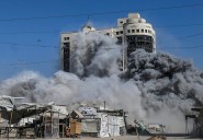 Israel ataca otro rascacielos en la ciudad de Gaza: "Cogí lo que llevaba puesto y salí"