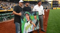 Jack Wilson recreates 19-year-old first pitch to son, Jacob
