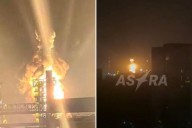 Ukrainian drones strike a Russian top oil refinery, sparks fire