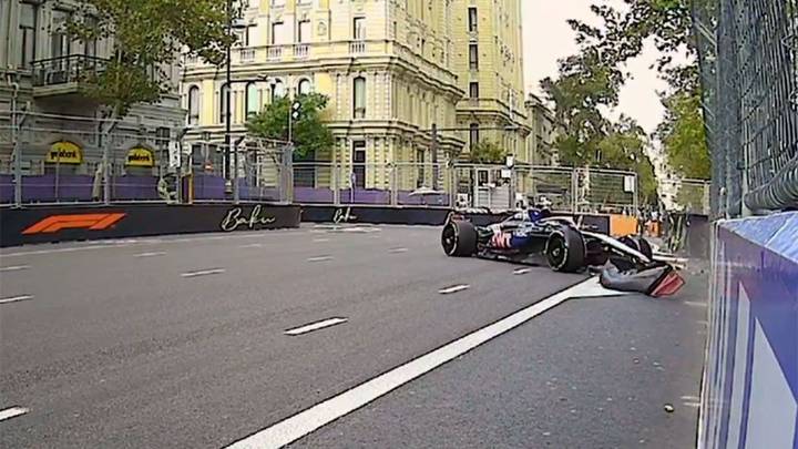 Video: así fue el choque de Franco Colapinto en el Gran Premio de Azerbaiyán de F1