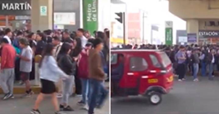 Caos y desconcierto en estaciones de la Línea 1 del Metro de Lima: Colas invaden las pistas ante demora de trenes