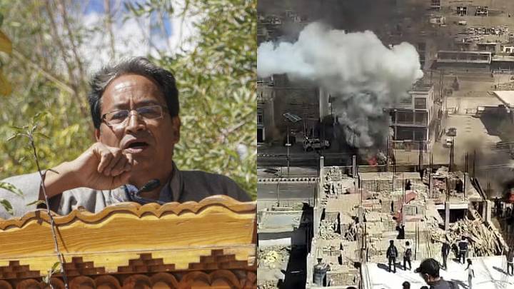 Sonam Wangchuk calls off strike amid arson, BJP blames Cong