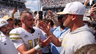 Georgia Tech HC Brent Key’s instant reaction to huge Clemson upset