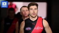 Essendon captain Zach Merrett meets with Hawthorn coach Sam Mitchell ahead of trade period