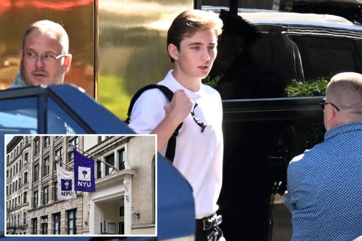 Barron Trump 'doing a semester' at different NYU campus