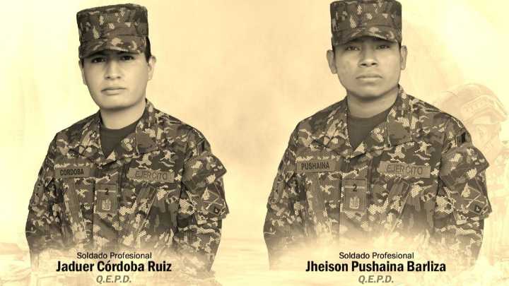 Dos soldados mueren en un combate contra disidentes de las Farc en el suroccidente de Colombia
