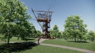 Route 66 Eagle's Nest sculpture begins to take shape at Uncommon Ground Sculpture Park