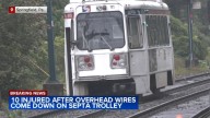 10 injured after overhead wires come down on SEPTA trolley in Springfield Township, Delaware County
