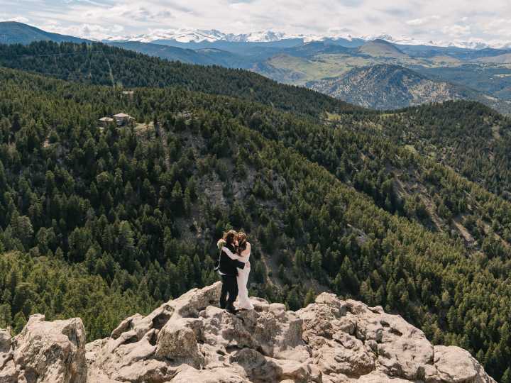 I married my partner in Colorado. The only witnesses were the wind and our photographer.
