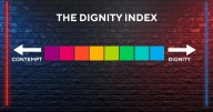 What is the "dignity index," and how could it help ease divisions in the U.S.?