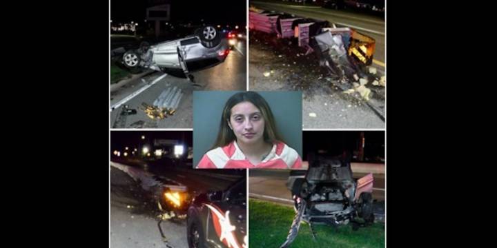 LaPorte woman arrested after speeding away from attempted traffic stop, flipping over vehicle