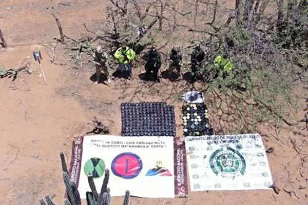Ejército frustra plan del ELN con hallazgo de 235 minas antipersona en zona rural de La Guajira