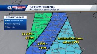 Severe storms threaten Alabama this week as a cold front moves in