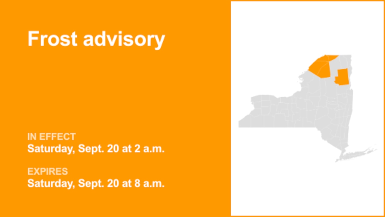 NY weather: Frost advisory affecting New York Saturday