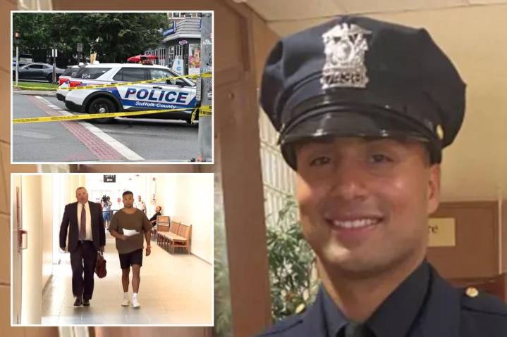 Off-duty Long Island cop slammed into pedestrian -- fracturing his spine -- while driving drunk and speeding: prosecutors