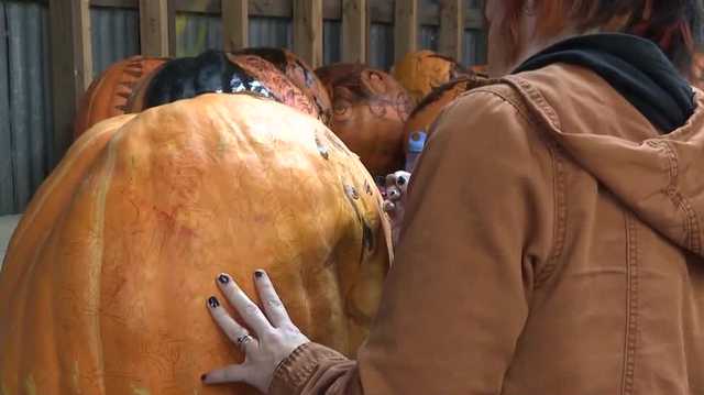 Artists preparing for the return of the Jack O’Lantern Spectacular at Iroquois Park