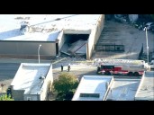 Chopper 7 over partial roof collapse in Jefferson Park