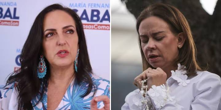 Revelan el video del momento exacto del polémico encuentro entre María Claudia Tarazona y María Fernanda Cabal durante el funeral de Miguel Uribe