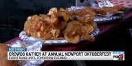 Crowds gather at Newport, KY for Oktoberfest