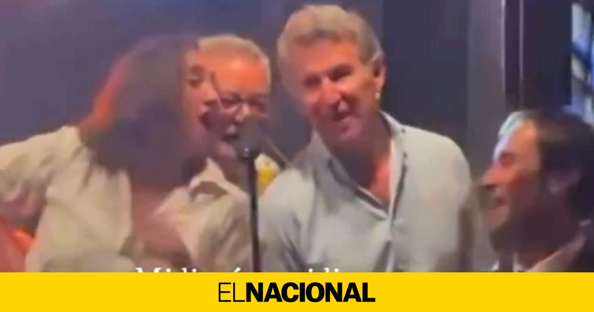 Feijóo se sube a un karaoke y se hace suyo el "me gusta la fruta" de Ayuso a Sánchez