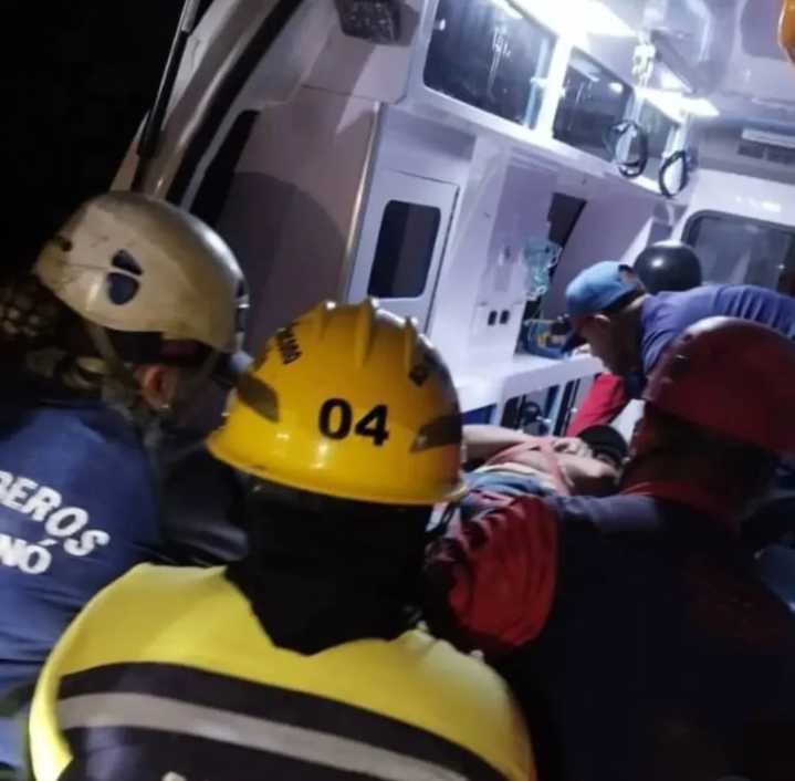 Motociclista resultó herido al caer 200 metros por una pendiente en Boconó