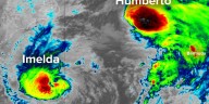 Imelda, Humberto interaction could result in rare 'sting jet' forming near Bermuda