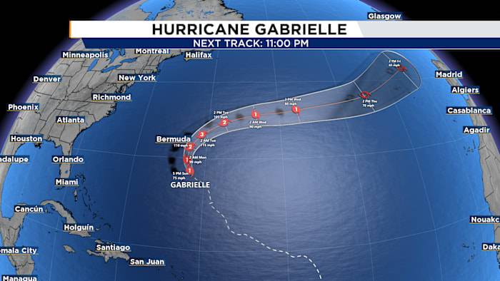 Gabrielle becomes 2nd hurricane of the 2025 hurricane season