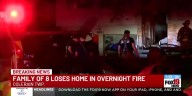 Fire displaces family of 8
