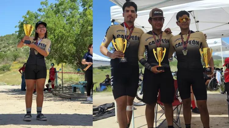 Barrida histórica: Cuatro ciclistas de nogales dom...
