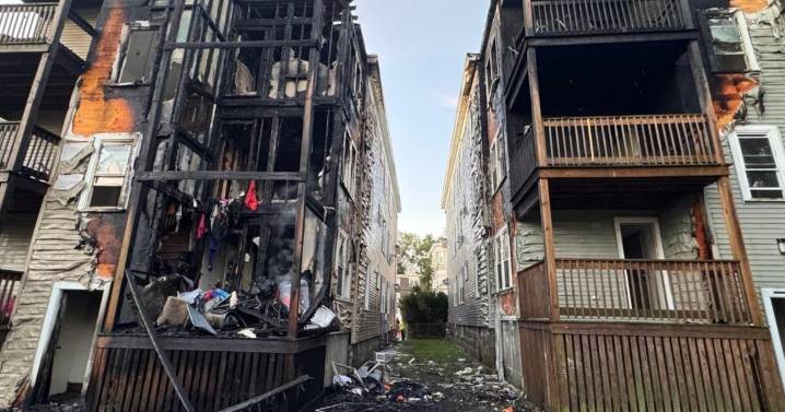 Firefighter, resident taken to hospital after large fire at 2 multi