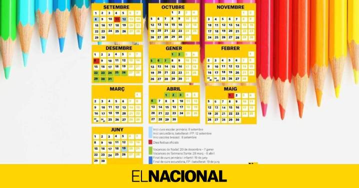 Calendario escolar 2025-26 en Catalunya: cuándo empieza y acaba el curso, vacaciones y días festivos