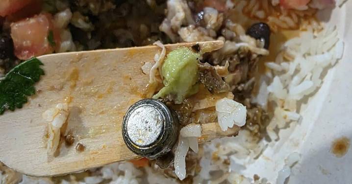 Aussie diner horrified to find battery in meal from popular chain restaurant