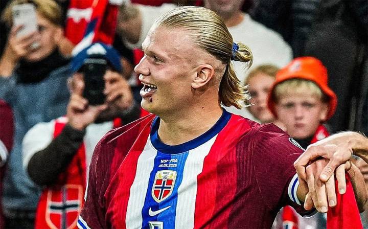 Un repóker de Haaland deja a Noruega con un pie en el Mundial
