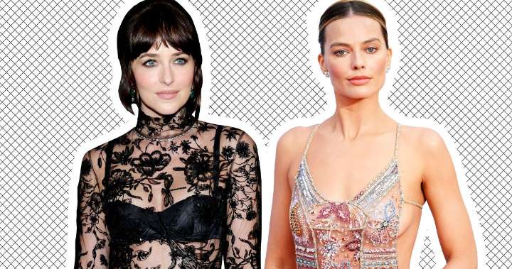 Margot Robbie and Dakota Johnson Both Wore Naked Dresses