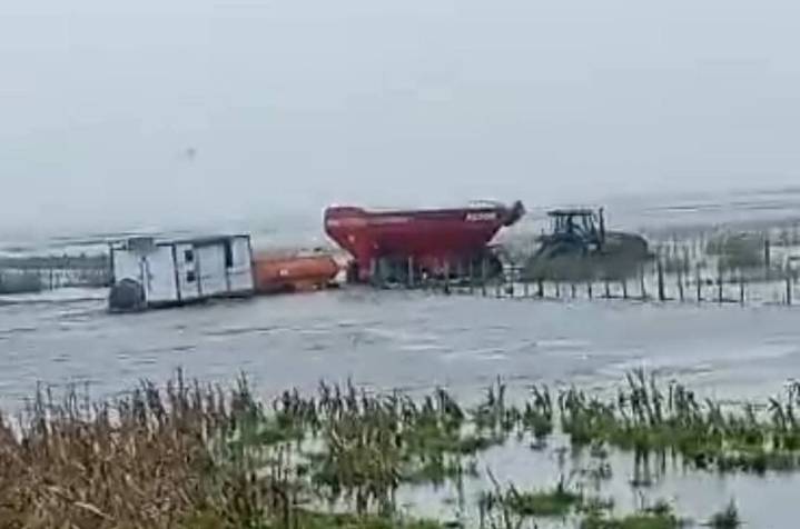 Campos bajo agua tras lluvias récord en el centro y oeste argentino