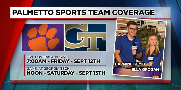 WATCH: Palmetto Sports Team heads to Atlanta for No. 12 Clemson at GA Tech