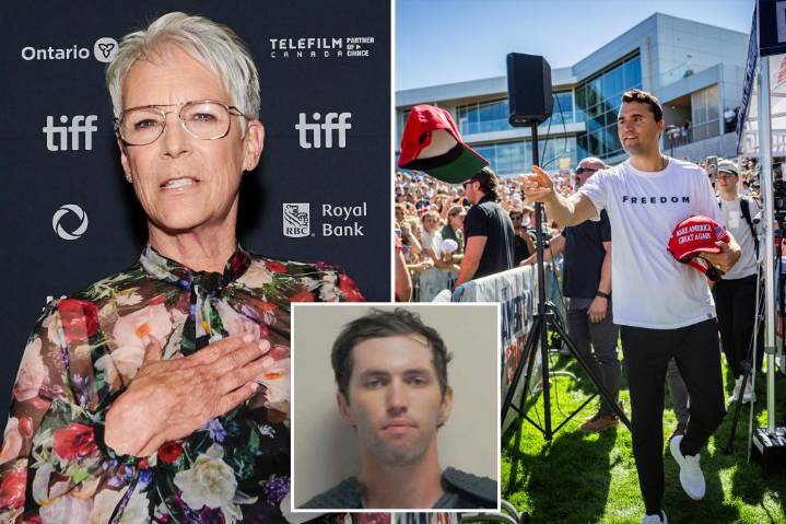 Jamie Lee Curtis cries while discussing Charlie Kirk's assassination