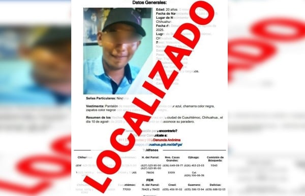 Localizan a hombre que estaba reportado como desaparecido